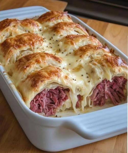 Crescent Roll Reuben Bake