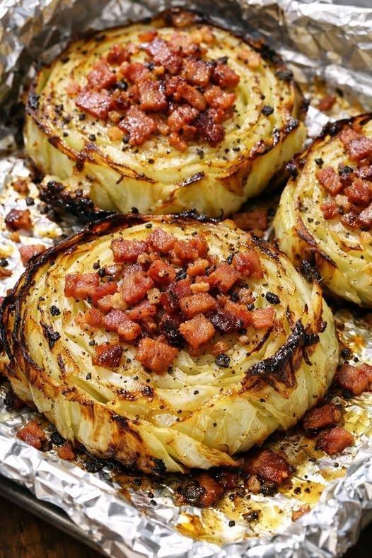 Crispy 4-Ingredient Roasted Cabbage Steaks